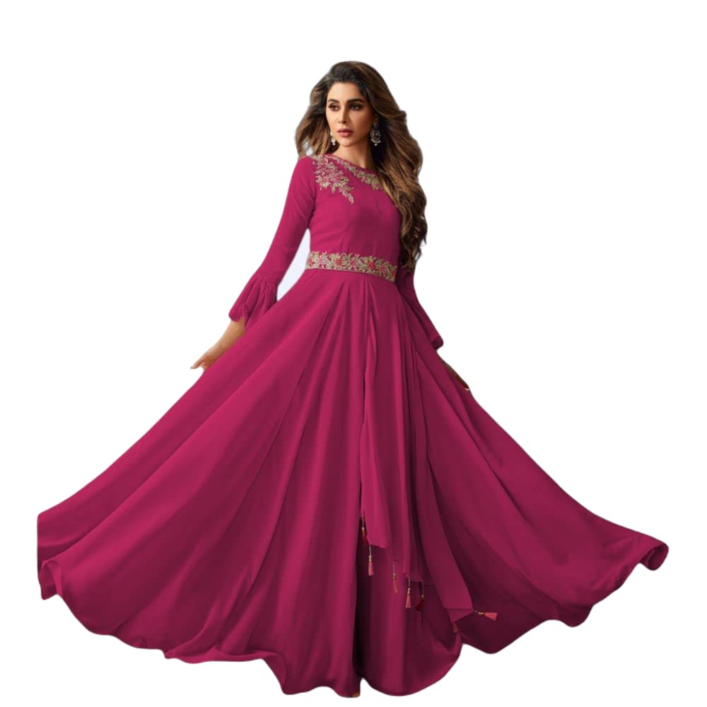Label D11 Womens Georgette Embroidered Maxi A-Line Long Gown Dress -  Dresses in Sri Lanka from Arcade Online Shopping - Just Rs. 7099!